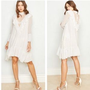 NWT! White HAH Heavy Necking Dress